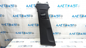 Left center pillar trim, upper belt, Polestar 2 21-25, black, worn