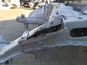 Front left quarter panel of a Chevrolet Equinox 18-24 on the body, white, with tears in the fasteners