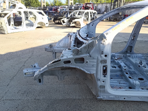 Front left quarter panel of a Chevrolet Equinox 18-24 on the body, white, with tears in the fasteners