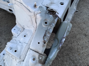 Front left quarter panel of a Chevrolet Equinox 18-24 on the body, white, with tears in the fasteners