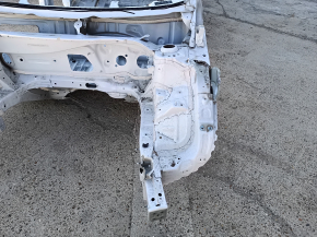 Front left quarter panel of a Chevrolet Equinox 18-24 on the body, white, with tears in the fasteners