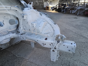 Front left quarter panel of a Chevrolet Equinox 18-24 on the body, white, with tears in the fasteners