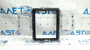 Volvo XC90 16-23 black glossy dashboard trim, scratches, crack in mount
