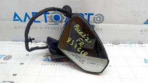 Polestar 2 right side mirror assembly 21-25, 17 pins, turn signal, heated, auto-dimming, BSM, camera, black