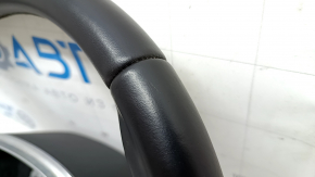 Volvo XC90 16-23 black leather steering wheel, no heating or paddle shifters, worn, scratches