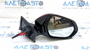 Right side mirror assembly for Toyota Prius 50 16-20, 6 pins, BSM, red