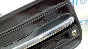 Left front bumper grille for Volvo XC90 16-19 with chrome molding for parking sensors, sand