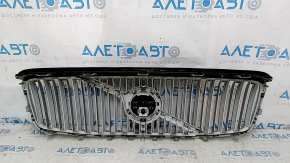 Volvo XC90 16-19 grille with gray badge, chrome frame, under the camera, bumpers