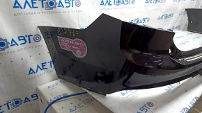 Rear bumper bare upper part Volvo XC90 16-19 for parking, black, cracks in fasteners, dented