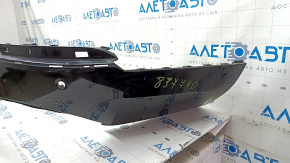 The bare lower rear bumper of a Volvo XC90 16-23 for parking sensors, black, scratches, dented, broken mount
