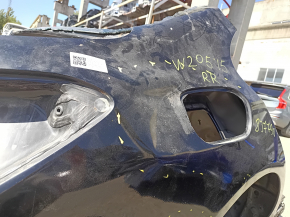 Mercedes C-class W205 15-18 rear right quarter wing on the body, black, dented, dents, bumps