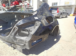 Mercedes C-class W205 15-18 rear right quarter wing on the body, black, dented, dents, bumps