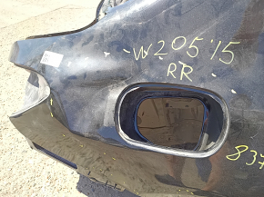 Mercedes C-class W205 15-18 rear right quarter wing on the body, black, dented, dents, bumps