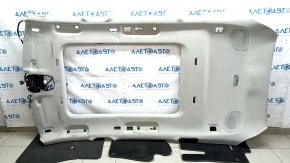 Volvo XC90 16-23 headliner for panoramic windows, for 3rd row, gray, with speaker grilles, needs dry cleaning, creases, torn fasteners