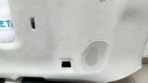 Volvo XC90 16-23 headliner for panoramic windows, for 3rd row, gray, with speaker grilles, needs dry cleaning, creases, torn fasteners