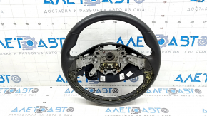 Kia Niro 23-24 black leather steering wheel, no heating, no paddles, no buttons, no paddles, scratches, peeling