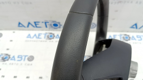 Kia Niro 23-24 black leather steering wheel, no heating, no paddles, no buttons, no paddles, scratches, peeling