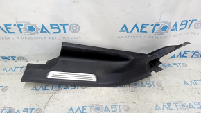 Rear left inner door sill plate for Volvo XC90 16-23 with backlight, black, scratches