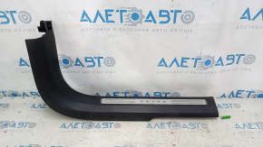 Volvo XC90 16-23 black front right inner door sill with chrome insert, illuminated, scratches