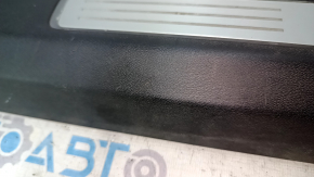 Volvo XC90 16-23 black front right inner door sill with chrome insert, illuminated, scratches