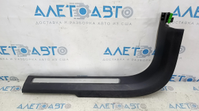 Volvo XC90 16-23 black front left inner door sill with illuminated chrome insert, scratches