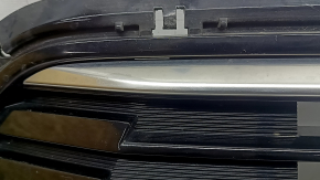 Lower front bumper grille assembly Kia Niro 23-24 HEV, PHEV, black gloss, without parking sensors for radar, without plug, broken mount, sand