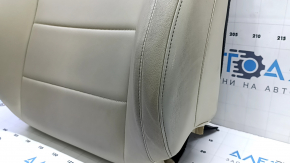 Driver's seat back upholstery for Infiniti QX50 19-20, heated, beige leather, ready to clean