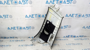 Left front rear pillar trim Volvo XC90 16-23 black Alcantara, under the air vent, worn