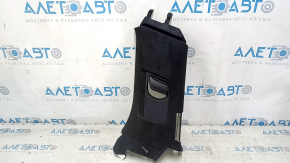 Right front rear pillar trim for Volvo XC90 16-23, black Alcantara, under the air vent, dry-cleanable, worn