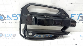 BMW X3 G01 18-21 right front bumper lower grille for fog lights and parking sensors, gloss black, crack in mount