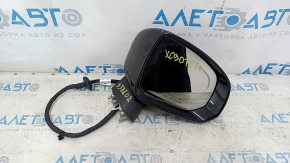 Right side mirror assembly for Volvo XC90 16-23, 15+4 pins, turn signal, heated, auto-dimming, BSM, camera, black, chips, scratches