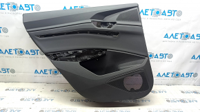Rear left door panel, black leather, Audi E-Tron 19-23, without curtain