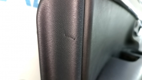 Door trim, front left, Volvo XC90 16-22, black leather, armrest and insert, black nappa leather, walnut molding, Bowers & Wilkins, scratches, broken fastening, dented, chrome peeling off