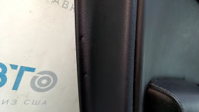 Door trim, rear left, Volvo XC90 16-22, black leather, under the curtain, armrest and insert, black nappa leather, walnut molding, Bowers & Wilkins, scratches, dry-cleanable