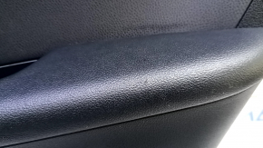 Door trim panel rear right Toyota Prius 50 16-18 black, black insert, armrest leather black, with window lift control, scratches