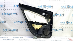 Door trim panel rear right Toyota Prius 50 16-18 black, black insert, armrest leather black, with window lift control, scratches