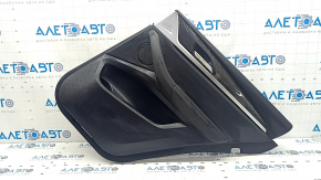 Rear right door trim panel BMW X3 G01 18-21 black leatherette, black armrest, wood insert Var.poplar, gray, with handle, scratches
