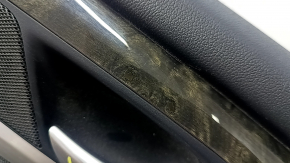 Rear right door trim panel BMW X3 G01 18-21 black leatherette, black armrest, wood insert Var.poplar, gray, with handle, scratches