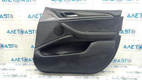 Front right door trim panel BMW X3 G01 18-21 black leatherette, black armrest, wood insert Var.poplar, gray, with handle, scratches