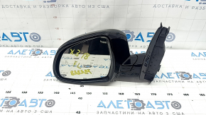 Left side mirror assembly for BMW X3 G01 18-22, 5 pins, turn signal, auto-dimming, BSM, black
