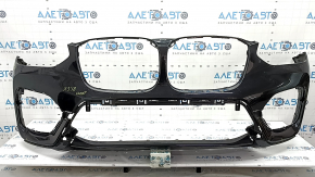 Bare front bumper for BMW X3 G01 18-21 with parking sensors, without camera, black, scratches