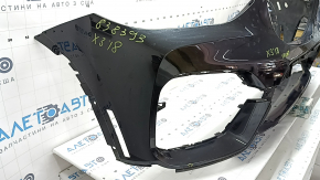Bare front bumper for BMW X3 G01 18-21 with parking sensors, without camera, black, scratches