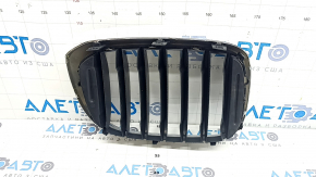 Left radiator grill BMW X3 G01 18-21 nostril, chrome frame + gray grille, broken fasteners, sand