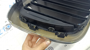 Left radiator grill BMW X3 G01 18-21 nostril, chrome frame + gray grille, broken fasteners, sand