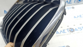 Left radiator grill BMW X3 G01 18-21 nostril, chrome frame + gray grille, broken fasteners, sand