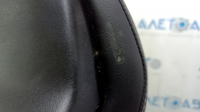 Rear row of seats, left, 3rd row, Volvo XC90 16-23, black leather, nappa, perforation, dented, scratched, rusty, needs cleaning