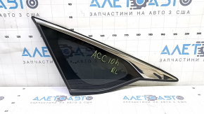 Rear left window, blind glass, Honda Accord 18-22, chrome, scratches on chrome