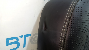 Right rear seat, 3rd row, Volvo XC90 16-23, black leather, nappa, perforation, dented, rust, without lining, dry cleanable