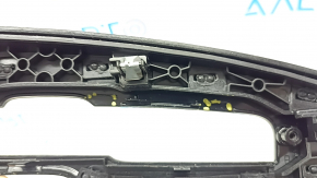 BMW X3 G01 18-21 black center console trim, wood grain insert, gray, with emblem, scratches, swollen chrome, broken fasteners, worn