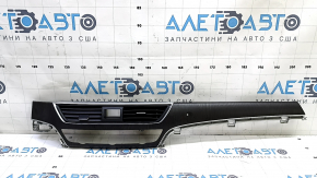 Honda Accord 18-22 right dashboard trim, gray, wood grain, type 2 with chrome moldings and deflectors